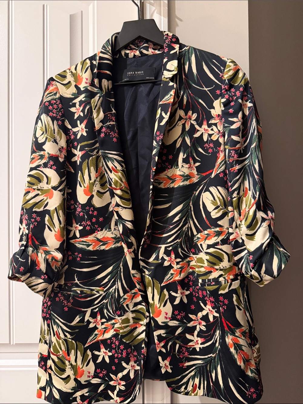 Zara Satin long Blazer small